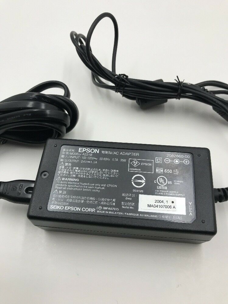 NEW Epson Printer Scanner A221B AC Adapter 24V 1.1A Power Supply